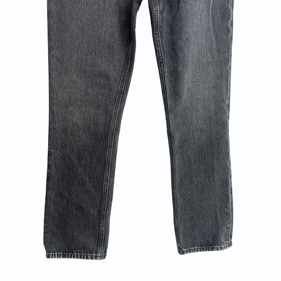 Agolde Womens 27 Low-Rise Lyle Relaxed Straight-Leg Jeans In Washed Black Denim - Picture 6 of 11